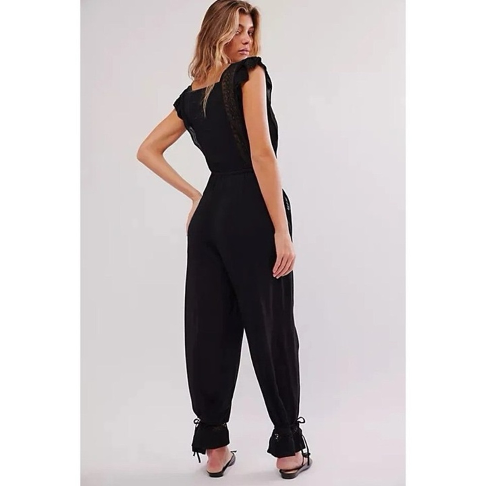 Free People Lace Black Jumpsuit  | Function & Fringe Edit - Picture 4 of 4